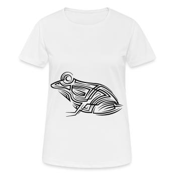Frog Tribal Tattoo - Women's Breathable T-Shirt - white - Front - AI Model Female 172 dark (172cm)