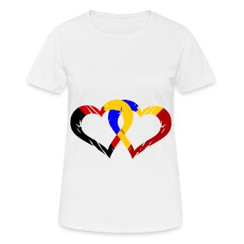 Partenariat germano-roumain - T-shirt respirant Femme - blanc - Devant - AI Model Female 172 dark (172cm)