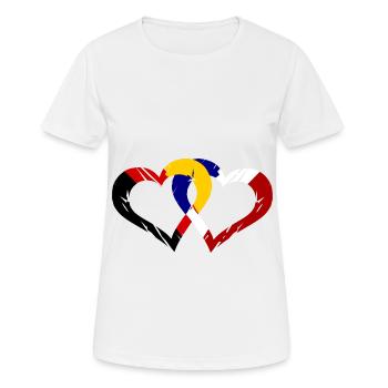 Le partenariat franco-allemand - T-shirt respirant Femme - blanc - Devant - AI Model Female 172 dark (172cm)