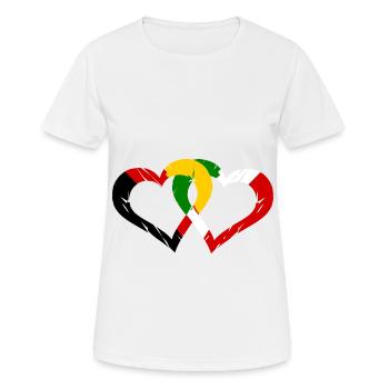 Italian-German love affair - Women's Breathable T-Shirt - white - Front - AI Model Female 172 dark (172cm)