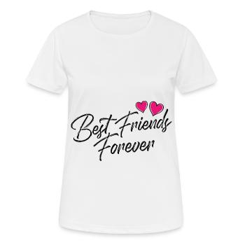 Best friends forever - Women's Breathable T-Shirt - white - Front - AI Model Female 172 dark (172cm)
