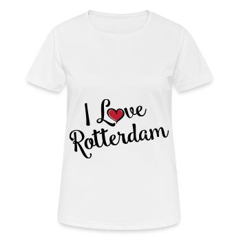 J’adore Rotterdam - T-shirt respirant Femme - blanc - Devant - AI Model Female 172 dark (172cm)
