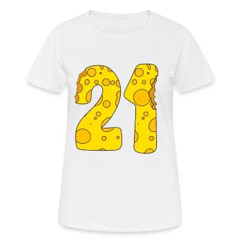 21 ans - 21e anniversaire - 1921 - T-shirt respirant Femme - blanc - Devant - AI Model Female 172 dark (172cm)