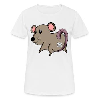 Maus Arsch - Maus Hintern - Frauen T-Shirt atmungsaktiv - Weiß - Vorne - AI Model Female 172 dark (172cm)