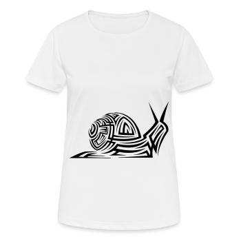 Snail Tribal Tattoo - Women's Breathable T-Shirt - white - Front - AI Model Female 172 dark (172cm)