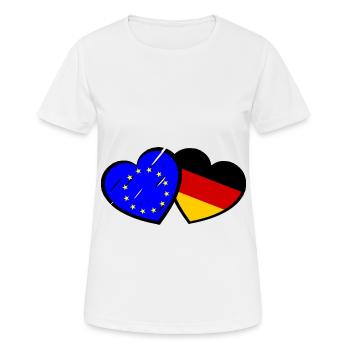 Love for the European elections - Women's Breathable T-Shirt - white - Front - AI Model Female 172 dark (172cm)