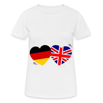 L’amitié anglo-allemande - T-shirt respirant Femme - blanc - Devant - AI Model Female 172 dark (172cm)