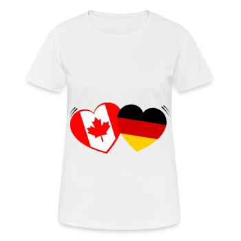 Le partenariat germano-canadien - T-shirt respirant Femme - blanc - Devant - AI Model Female 172 dark (172cm)