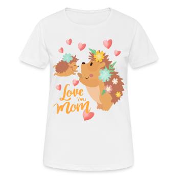 JE T’AIME MAMAN - T-shirt respirant Femme - blanc - Devant - AI Model Female 172 dark (172cm)