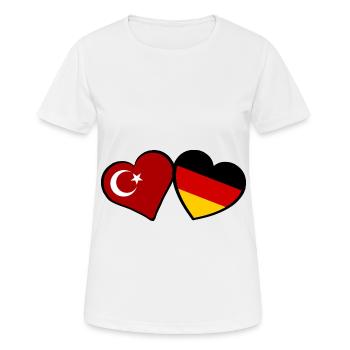 Le partenariat turco-allemand - T-shirt respirant Femme - blanc - Devant - AI Model Female 172 dark (172cm)