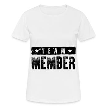 Membres de l’équipe - T-shirt respirant Femme - blanc - Devant - AI Model Female 172 dark (172cm)