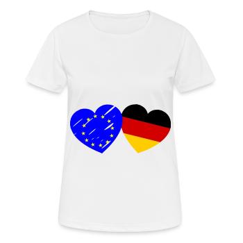 L’amour européen - T-shirt respirant Femme - blanc - Devant - AI Model Female 172 dark (172cm)