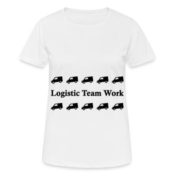Transport and Logistics Team Work - Women's Breathable T-Shirt - white - Front - AI Model Female 172 dark (172cm)