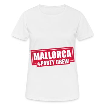 Mallorca Party Crew - T-shirt respirant Femme - blanc - Devant - AI Model Female 172 dark (172cm)
