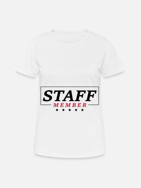 staff member - T-shirt respirant Femme - blanc