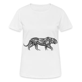 Leopard Tribal Tattoo - Women's Breathable T-Shirt - white - Front - AI Model Female 172 dark (172cm)