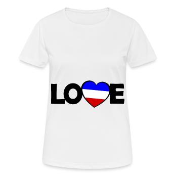 Die Franzosen Liebe - Frauen T-Shirt atmungsaktiv - Weiß - Vorne - AI Model Female 172 dark (172cm)