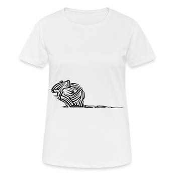 Mouse Tribal Tattoo - Women's Breathable T-Shirt - white - Front - AI Model Female 172 dark (172cm)