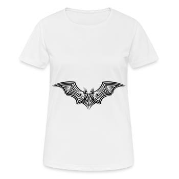 Fledermaus Tribal Tattoo - Frauen T-Shirt atmungsaktiv - Weiß - Vorne - AI Model Female 172 dark (172cm)
