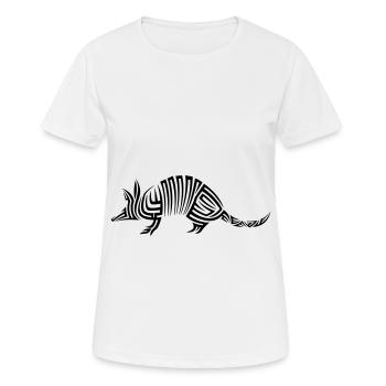 Armadillo Tribal Tattoo - Women's Breathable T-Shirt - white - Front - AI Model Female 172 dark (172cm)