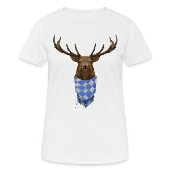 Drapeau bavarois bavarois bavarois - T-shirt respirant Femme - blanc - Devant - AI Model Female 172 dark (172cm)