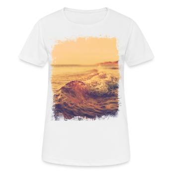 Vague plate au soleil - T-shirt respirant Femme - blanc - Devant - AI Model Female 172 dark (172cm)