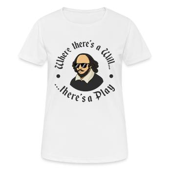 William Shakespeare Theatre Literature - Women's Breathable T-Shirt - white - Front - AI Model Female 172 dark (172cm)
