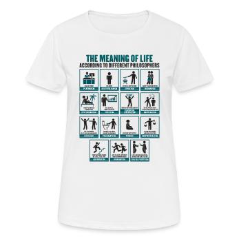 Sokrates Philosophie Design - Frauen T-Shirt atmungsaktiv - Weiß - Vorne - AI Model Female 172 dark (172cm)