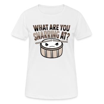Drummsticks Caisse claire - T-shirt respirant Femme - blanc - Devant - AI Model Female 172 dark (172cm)