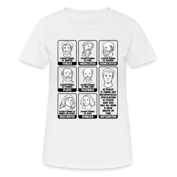 Philosophie Meme Design pour un philosophe - T-shirt respirant Femme - blanc - Devant - AI Model Female 172 dark (172cm)
