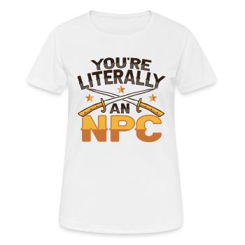 Larp Npc Rpg Joueur de rôle Larper - T-shirt respirant Femme - blanc - Devant - AI Model Female 172 dark (172cm)