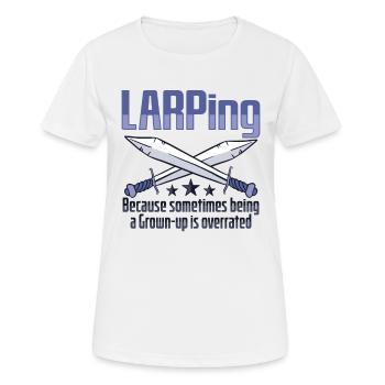 Larp Larping Conception de jeu de rôle Larper - T-shirt respirant Femme - blanc - Devant - AI Model Female 172 dark (172cm)