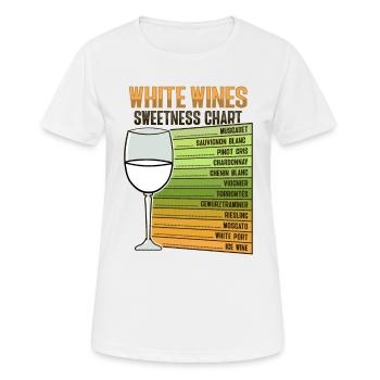 White Wine Sweet Diagram Design for a - Women's Breathable T-Shirt - white - Front - AI Model Female 172 dark (172cm)