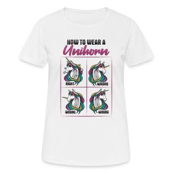 Funny unicorn design - Women's Breathable T-Shirt - white - Front - AI Model Female 172 dark (172cm)