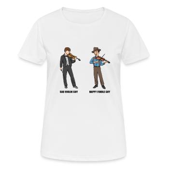 Witziges Bluegrass-Musiker-Design - Frauen T-Shirt atmungsaktiv - Weiß - Vorne - AI Model Female 172 dark (172cm)