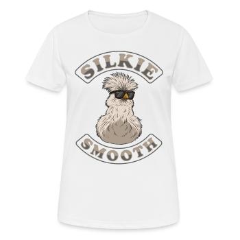 Silkie Smooth Chinese Silk Poulet - T-shirt respirant Femme - blanc - Devant - AI Model Female 172 dark (172cm)