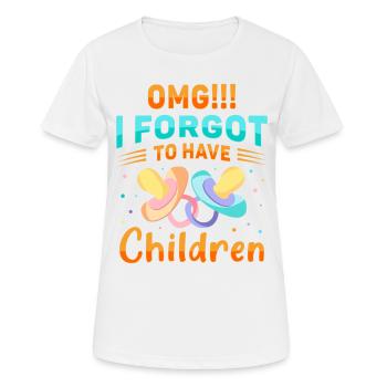 Omg Ich habe vergessen, Kinder zu haben Kinderlos - Frauen T-Shirt atmungsaktiv - Weiß - Vorne - AI Model Female 172 dark (172cm)