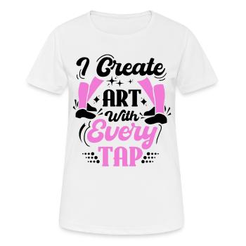 Tap Dancer Tap Dance Shoes Tap Dance Instructor - Women's Breathable T-Shirt - white - Front - AI Model Female 172 dark (172cm)