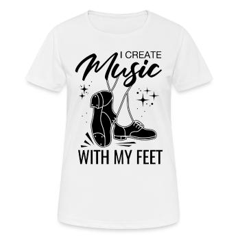 Tap Dancer Tap Dance Shoes Tap Dance Instructor - Women's Breathable T-Shirt - white - Front - AI Model Female 172 dark (172cm)