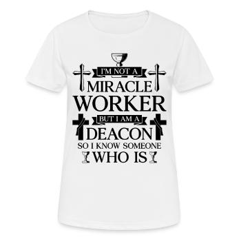 Église Diacre Religion Foi chrétienne Église - T-shirt respirant Femme - blanc - Devant - AI Model Female 172 dark (172cm)
