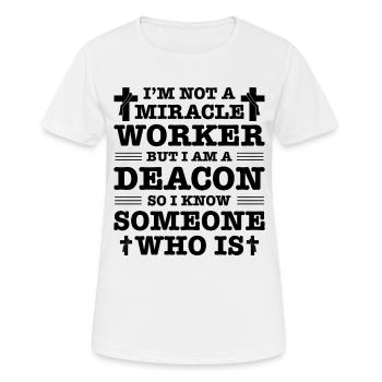 Église Diacre Religion Foi chrétienne Église - T-shirt respirant Femme - blanc - Devant - AI Model Female 172 dark (172cm)