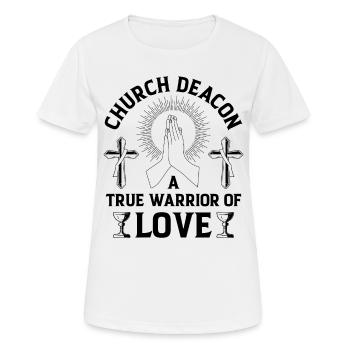 Église Diacre Religion Foi chrétienne Église - T-shirt respirant Femme - blanc - Devant - AI Model Female 172 dark (172cm)