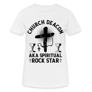 Église Diacre Religion Foi chrétienne Église - T-shirt respirant Femme - blanc - Devant - AI Model Female 172 dark (172cm)