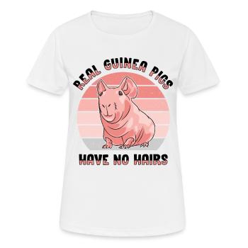 Cochon d’Inde sans poils Cochon maigre - T-shirt respirant Femme - blanc - Devant - AI Model Female 172 dark (172cm)