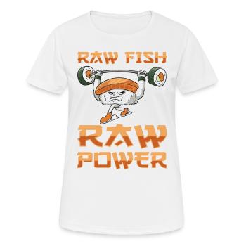 Cuisine japonaise Sushi Lovers Bodybuilders - T-shirt respirant Femme - blanc - Devant - AI Model Female 172 dark (172cm)