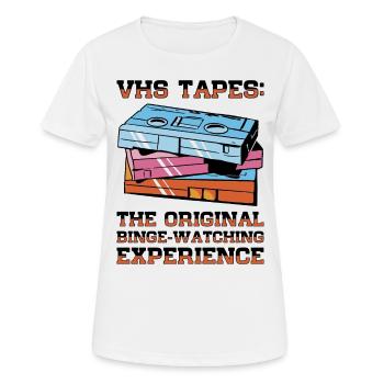 Vintage Movie Lover Retro Vhs Cassette 80s 90s - Women's Breathable T-Shirt - white - Front - AI Model Female 172 dark (172cm)