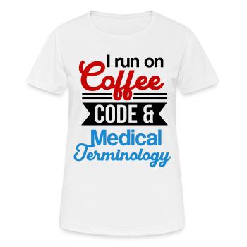 Medical Coder Profession Medical - Women's Breathable T-Shirt - white - Front - AI Model Female 172 dark (172cm)