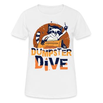 Waschbär Liebhaber Müll Sammeln Müllcontainer - Frauen T-Shirt atmungsaktiv - Weiß - Vorne - AI Model Female 172 dark (172cm)