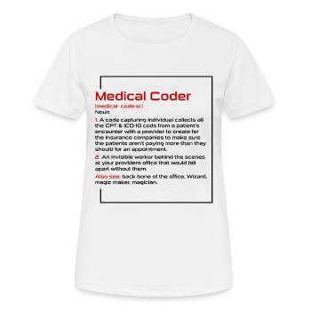 Medical Coder Profession Medical - Women's Breathable T-Shirt - white - Front - AI Model Female 172 dark (172cm)