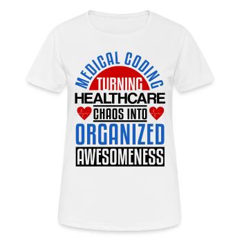 Medical Coder Profession Medical - Women's Breathable T-Shirt - white - Front - AI Model Female 172 dark (172cm)
